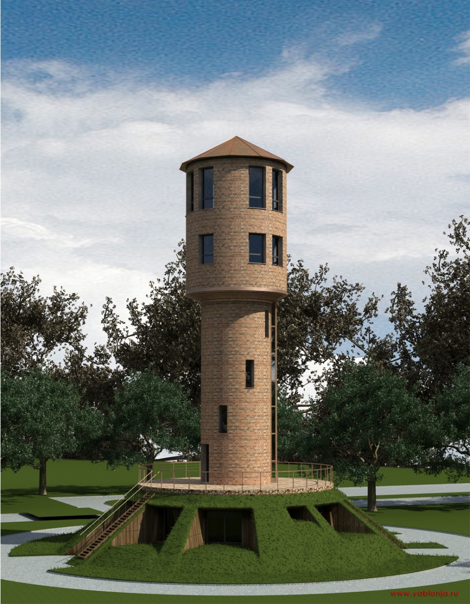 Дом с башней татлина на крыше